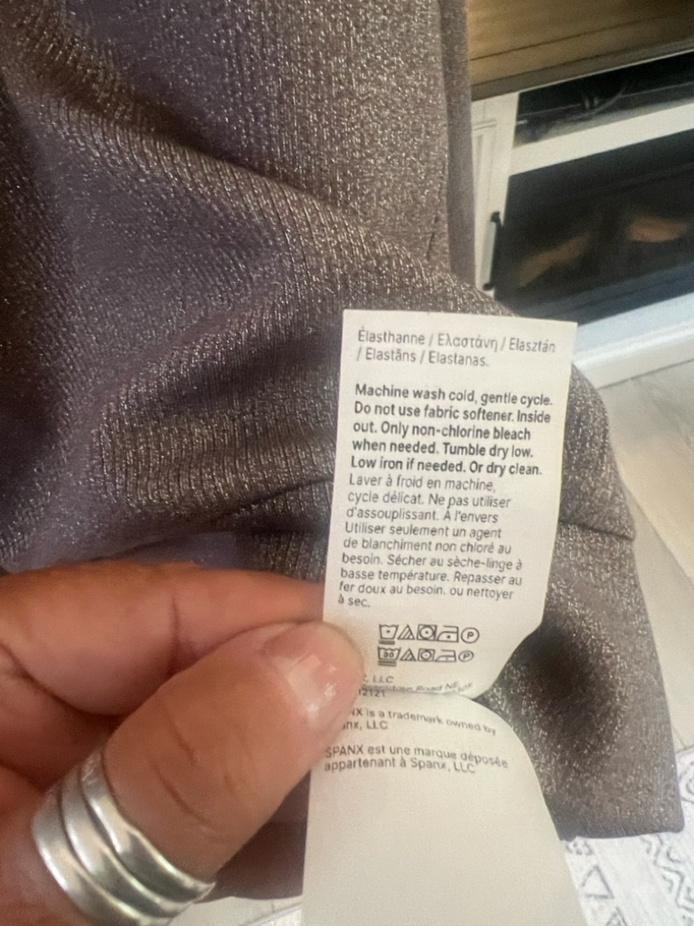 SPANX Taupe Zip-Front Hoodie and Pants with Matching Trim - Picture 5 of 13